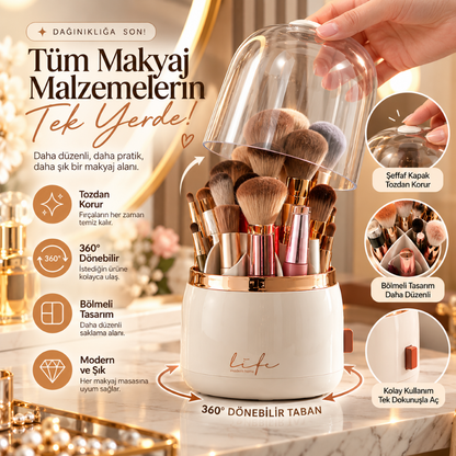 SUGENZA Vela™ | 360° Döner Makyaj Organizeri ✨