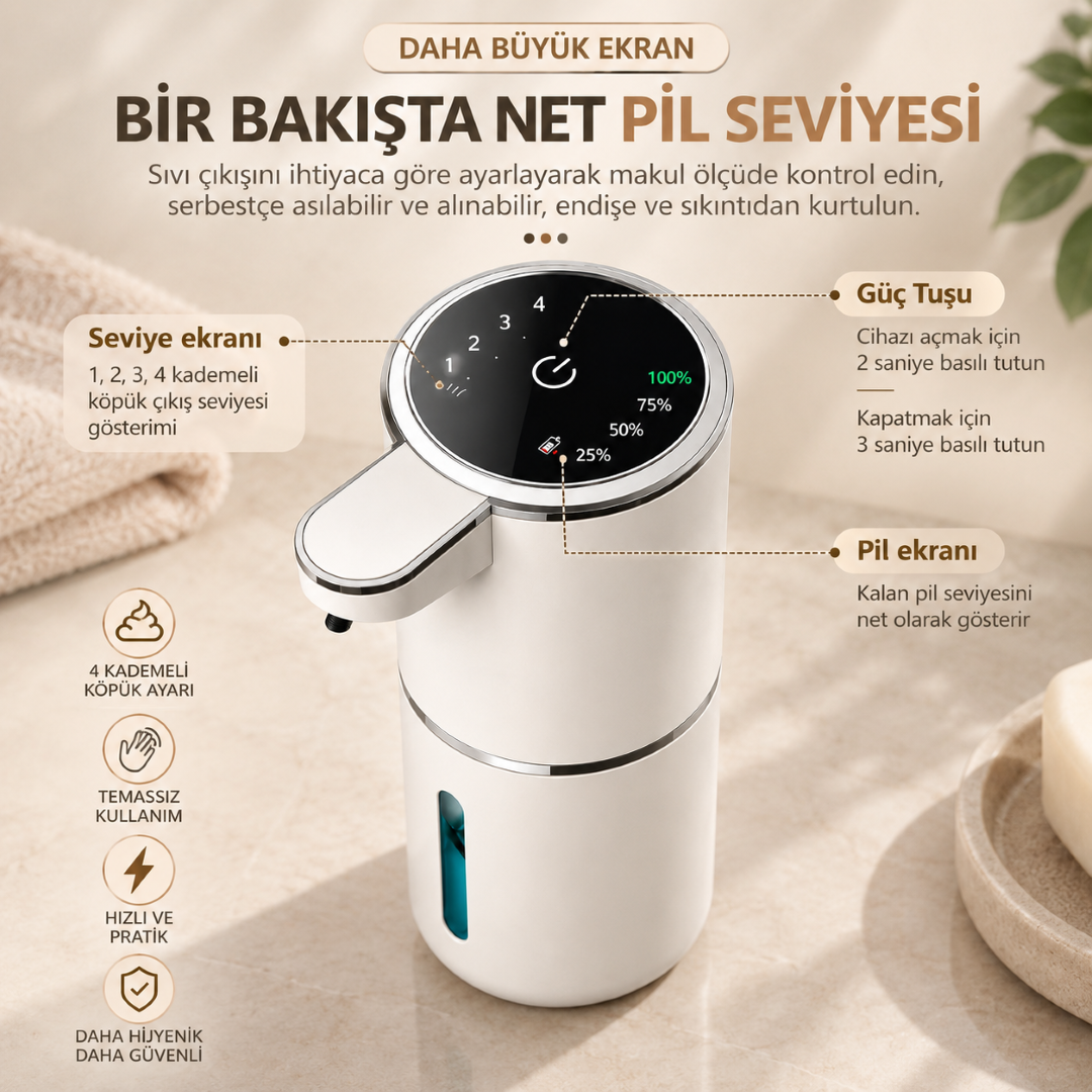 Vayomy PureTouch Temassız Sensörlü Sabunluk