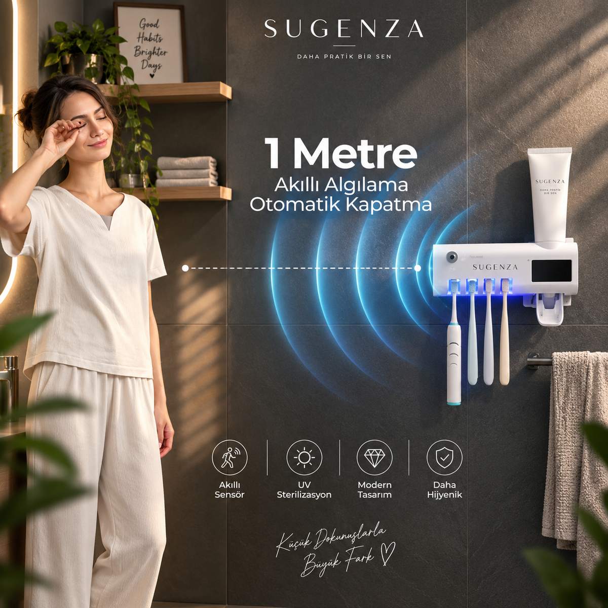 SUGENZA Aura™ Akıllı Banyo Bakım İstasyonu