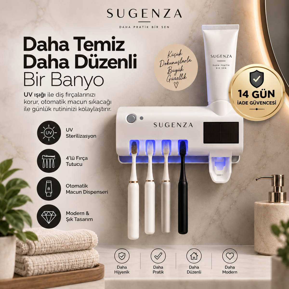 SUGENZA Aura™ Akıllı Banyo Bakım İstasyonu