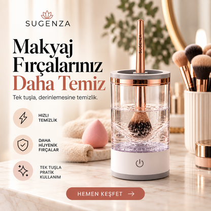 SUGENZA Lume™ | Otomatik Makyaj Fırçası Temizleyici