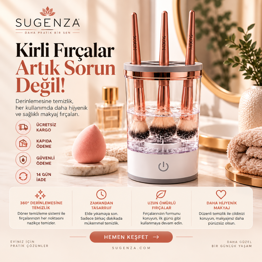 SUGENZA Lume™ | Otomatik Makyaj Fırçası Temizleyici