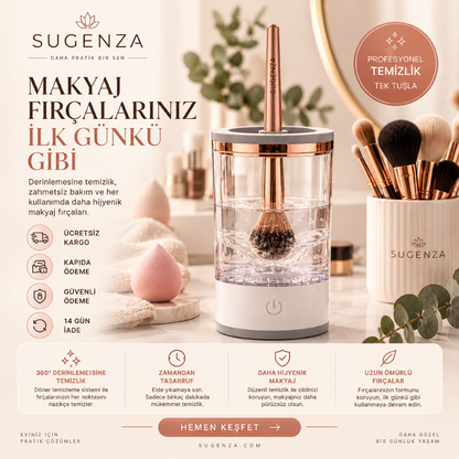 SUGENZA Lume™ | Otomatik Makyaj Fırçası Temizleyici