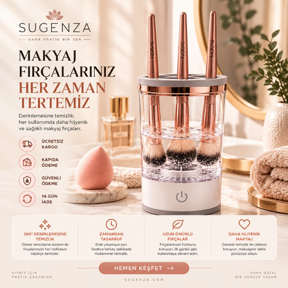 SUGENZA Lume™ | Otomatik Makyaj Fırçası Temizleyici