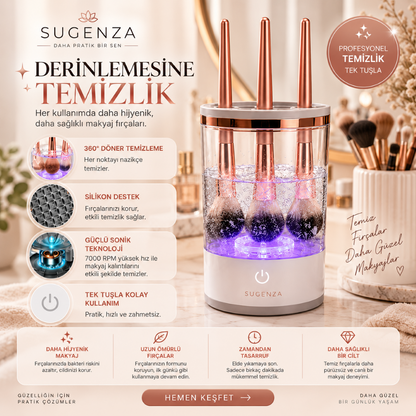 SUGENZA Lume™ | Otomatik Makyaj Fırçası Temizleyici